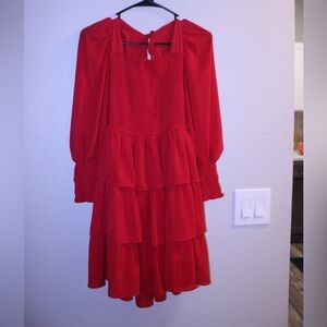 red flowy dress from amazon